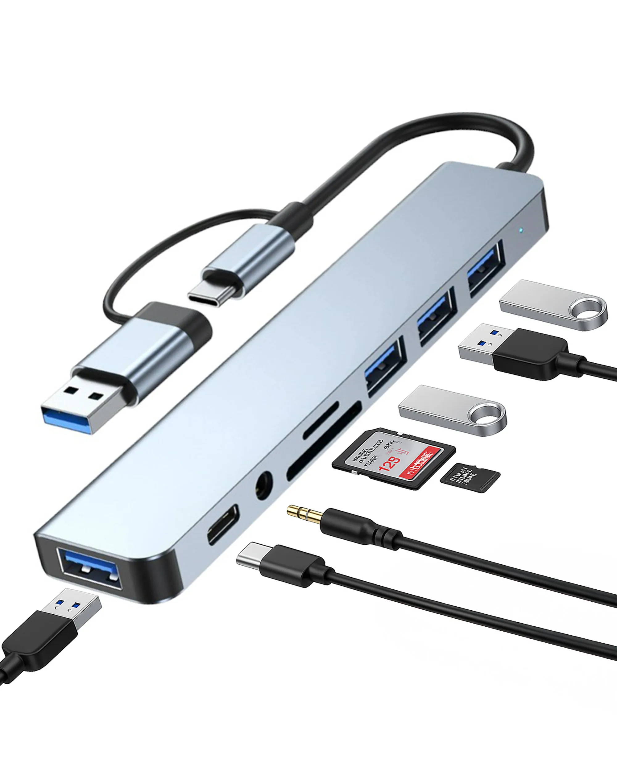 Purchase 8-in-1 USB C Hub Adapter – Dual Connector wholesale