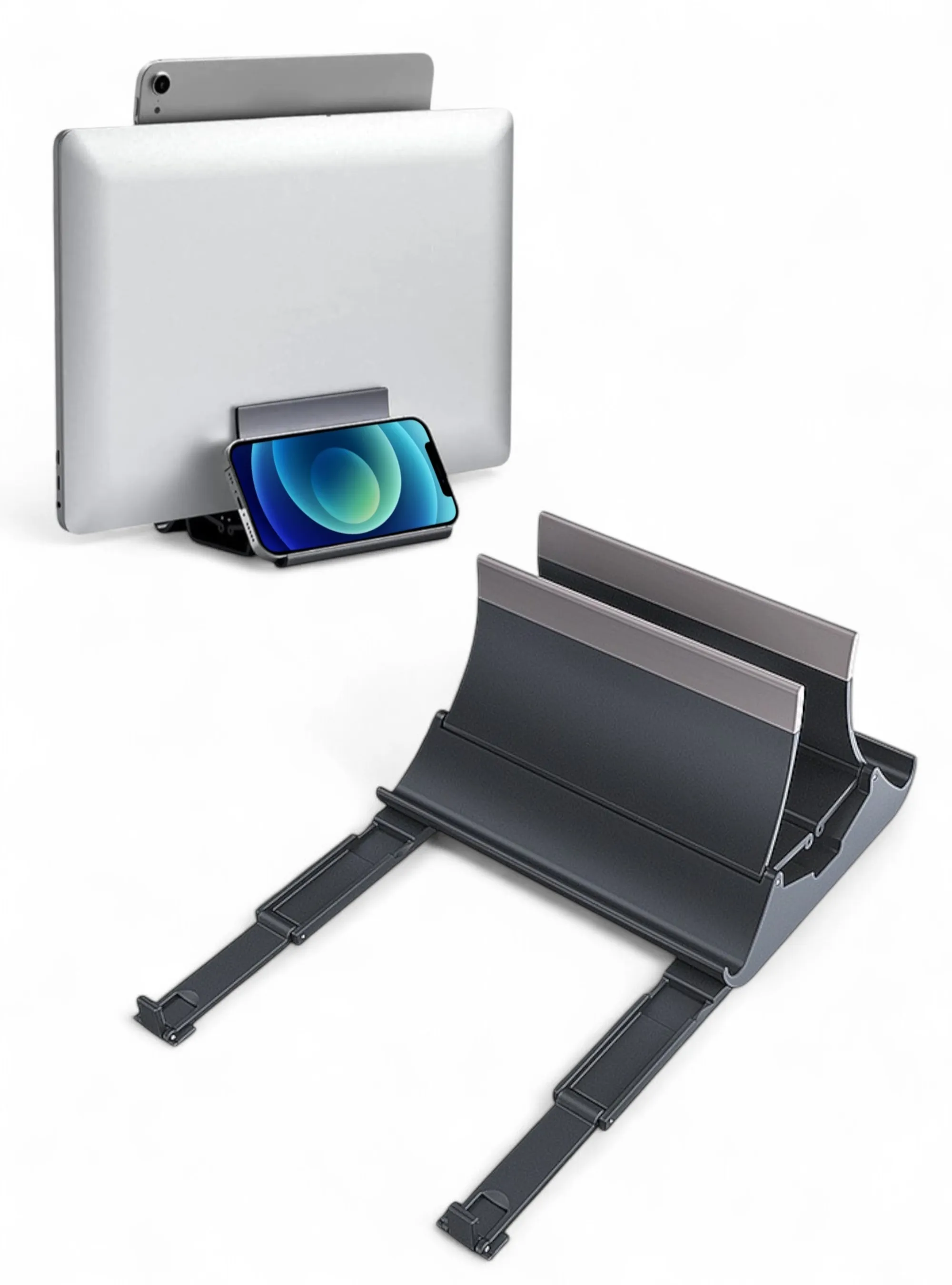 Purchase Adjustable Laptop & Tablet Vertical Stand with Phone Holder wholesale